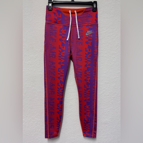 Nike Fast Women’s Running High Rise 7/8 Length Leggings Size S Orange DQ0848-891 - Picture 4 of 10